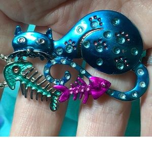 🐱Cat necklace and pin🐈